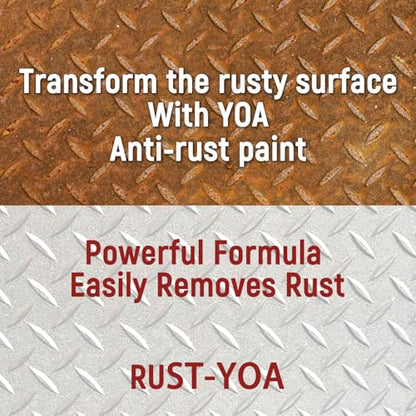 YOA Metal Paint, Water-Based Rust-Proof Paint, 16 fl oz, Metal Primer and Protective Coating, Rust-Proof Coating, Permanently Prevents Rusts (Matte Red) - color: Red, size: 16 Fl Oz (Pack of 1)
