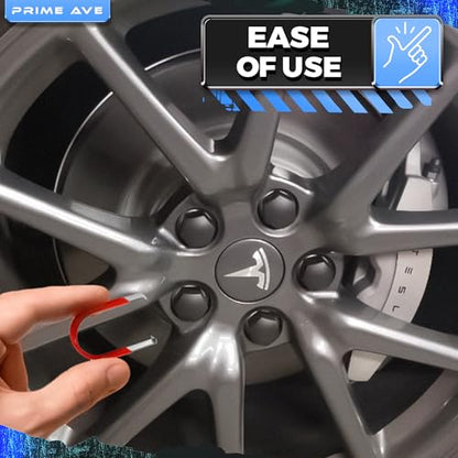 Wheel Lug Nut Cap Cover & Center Cap Removal Tool Set+++ Plastic & Stainless-Steel Lug Nut Pullers Compatible/Replacement for Audi BMW Mercedes Mini Tesla VW -Toolbox Essentials - size: Removal Tool Set +++