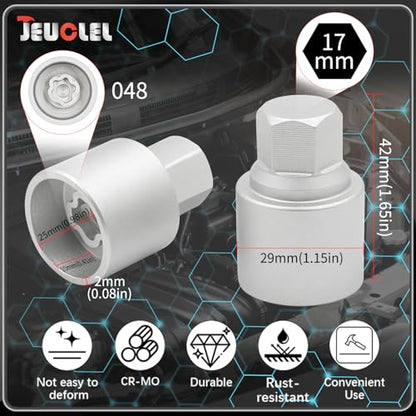 048 Wheel Locking Nut Key Socket for BMW, Socket OD 29mm - ID 25mm - color: Socket 048