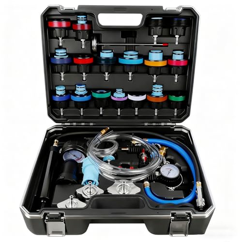 28pcs Radiator Pressure Tester Kit, Coolant Vacuum Refill Kit - size: 28PC