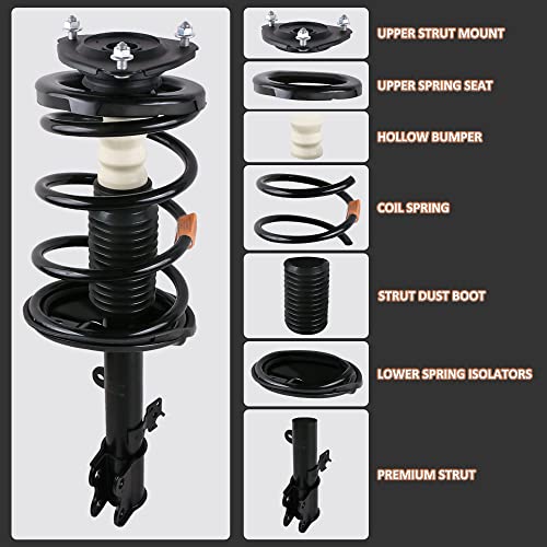 MOSTPLUS 4PCS Front+Rear Complete Struts Shock Assembly W/Coil Spring Compatible for 2002 2003 2004 2005 2006 Nissan Sentra Pair of 4 - style: 02-06 Sentra Front and Rear (4PCS)