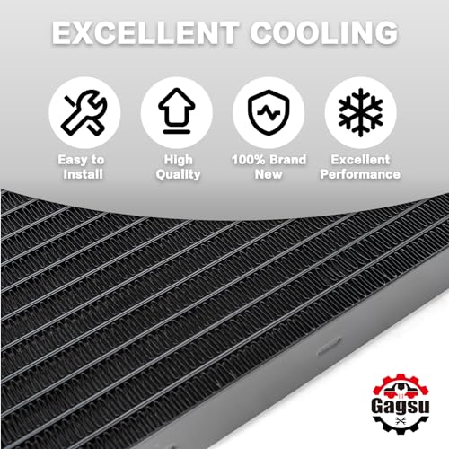 Low Pressure Drop Transmission Oil Cooler LPD47391 4739 40,000 GVW with Mounting Hardware (Black) - color: Black