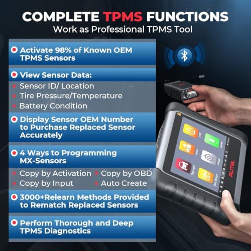 Autel Scanner MaxiCOM MK808S-TS: All Systems Bidirectional OBD2 Scan Tool