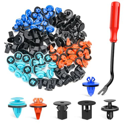 Nilight 181PCS Car Bumper Retainer Clips with Fastener Remover for Lexus Toyota 4Runner Tacoma RAV4 Scion 75495-35010 75397-35010 90189-06065 90189-06013 90189-06028 90467-07201，2 Years Warranty - color: 180Pcs+1tool