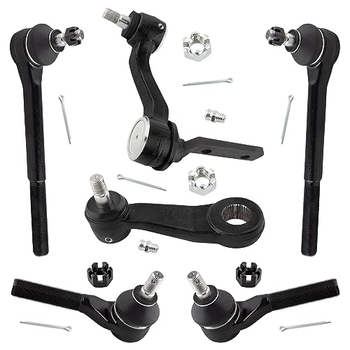 BOXI (Set of 6) Front Inner Outer Tie Rod Idler Arm Pitman Arm Fit for Chevrolet Blazer S10 GMC Jimmy Sonoma 1998-2004 Isuzu Hombre 98-00 for Oldsmobile Bravada 99-2001 4WD | K6251 K6255 ES3462 ES3584