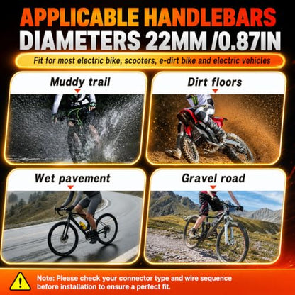 Full Twist Throttle for Macfox, Surron Throttle Grip for HappyRun Qlife - color: Black