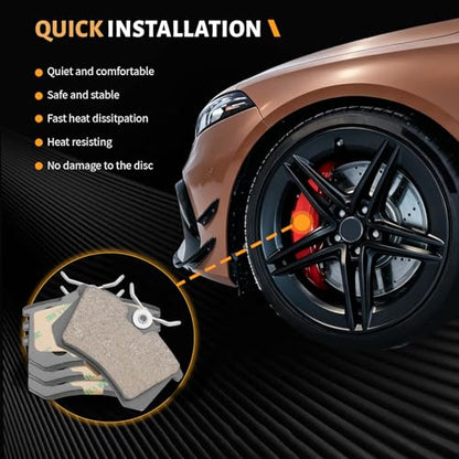 D340 Rear Ceramic Brake Pads Kit Fit For Audi A4 2002-2005, A4 Quattro 2002-2004, S4 2002, For Peugeot 405 1989-1991, For Volkswagen Beetle 2007-2010, For Corrado 1990-1994 - style: HZ340