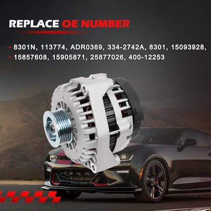 Alternator 8301N New 160A 12V for 07-14 GMC Sierra 1500 2500 3500 - size: 8301