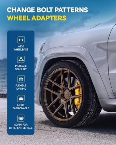 PHILTOP 4x110 to 4x156 ATV Wheel Adapters, Lug-Centric Wheel Adapter 1.5" - color: Black, size: 4x110mm to 4x156mm-90 to 74mm-3/8"-24-2pcs