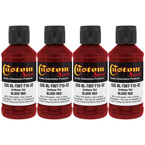 Custom Coat 3 Ounce, Blood Red, Bed Liner Tint Concentrate, 4 Pack - color: Blood Red, size: 3-Ounce (Pack of 4)