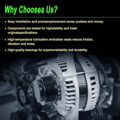 130 Amp Alternator Compatible with 2014-2017 Odyssey 3.5L V6 - size: 2014-2017 Odyssey 3.5L V6