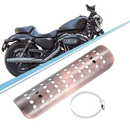 X AUTOHAUX Universal Motorcycle Exhaust Heat Shield Stainless Steel