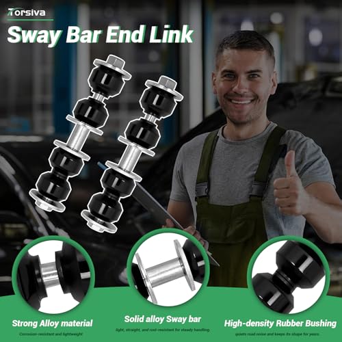 ‎‎2PCS Sway Bar End Link 97-17 for Buick Allure LaCrosse Regal Century, for Chevy Impala Limited Venture, for Olds Silhouette Intrigue, for Pontiac, for Saturn Relay, for Jeep Compass Patriot - size: K5342 X2