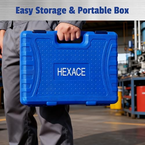 22 PCS Flex Head Ratcheting Wrench Set, 180° Flex Head, Metric & SAE