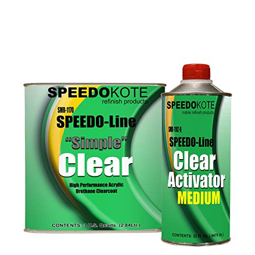 Speedokote Automotive Acrylic Urethane Clear Coat, 3:1 mix Clearcoat gallon Kit w/Medium Act., SMR-1170/1102 For California, Delaware, or Maryland, order SS-132
