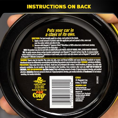 Meguiar's Gold Class Carnauba Plus Premium Paste Wax, 11 Oz