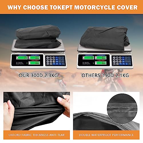 Motorcycle Cover Heavy Duty for Touring Side Box Models - size: Side Box