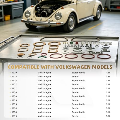 Engine Gasket Set for VW Beetle Super Beetle Karmann GHIA Squareback - color: 111198007AF 111 198 007AF 9900
