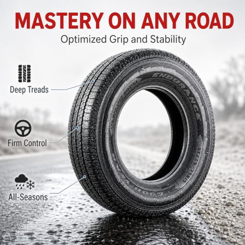 2-Pack Fits Goodyear Endurance All Season Trailer Tire ST225/75R15 Load E
