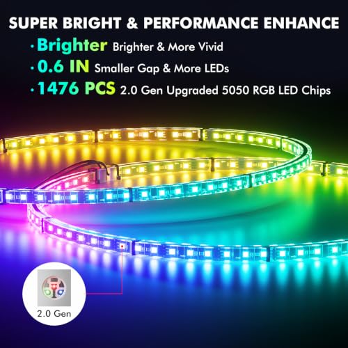 Ehaho 15.5" Double Row Wheel Lights, Brighter RGB Dream Chasing LED Rim Lights with App & Remote Control, Music Wheel Ring Light with Turn & Braking Signal Compatible with Various Trucks SUV Car（4PCS） - size: 4 Wheel-15.5" 2-Row Dream Chasing