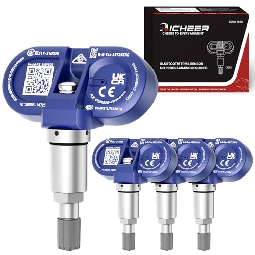 Richeer 4 PCS Upgraded Bluetooth TPMS Sensor for 2020-2025 Model 3,Y,S,X - color: Silver, size: 4 PCS