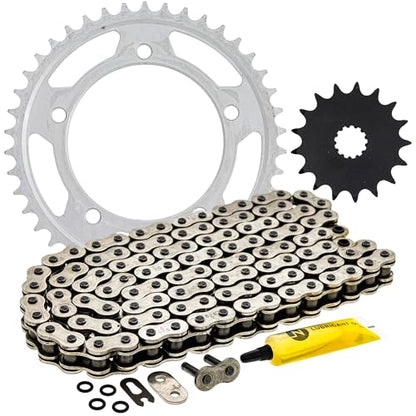NICHE Drive Sprocket Chain Combo for Suzuki GSXR1000 GSXR750 Front 17 Rear 42 Tooth 525V O-Ring 110 Links - size: O-Ring Chain