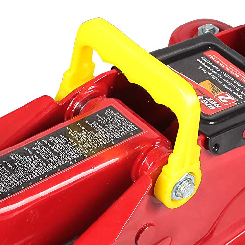 BIG RED T82012 Torin Hydraulic Trolley Service/Floor Jack with Blow Mold Carrying Storage Case, 2 Ton (4,000 lb) Capacity, Red - size: 2 ton with case