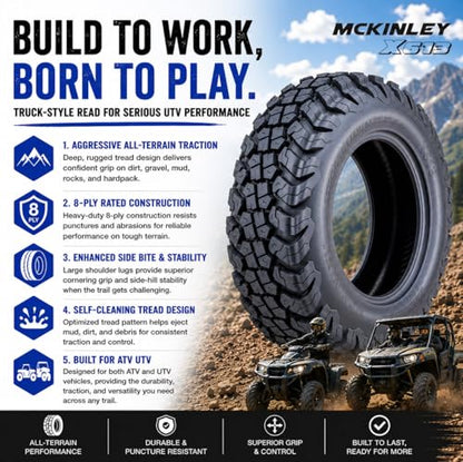 MCKINLEY UTV ATV Tire 26X11-14 8PR Super Terrain 26X11X14 Offroad X613, S2
