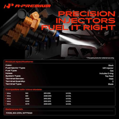 A-Premium 4 Holes Fuel Injectors Compatible with Volvo