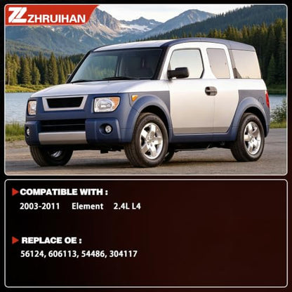 Stainless Steel Exhaust Resonator Muffler Pipe System Replacement Kit - size: 2003-2011 Element 2.0L L4