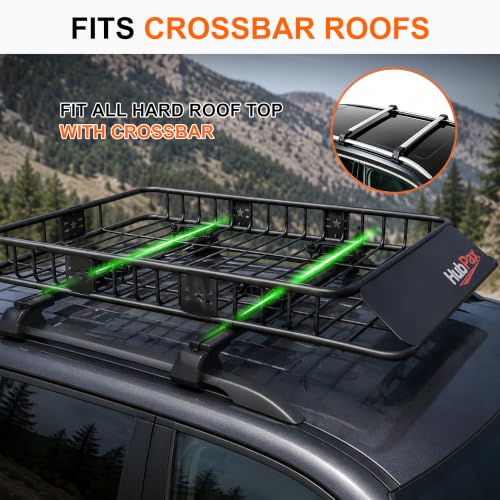 Roof Mount Cargo Carrier Basket & 20 Cu Ft. Waterproof Cargo Bag - size: 20 Cubic feet