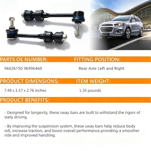 Rear Sway Bar Link Kit For Opel Vauxhall Antara Chevrolet Captiva - size: 830989