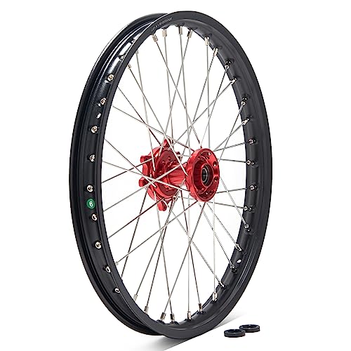 TOFR 21" x 1.6" CNC Front Wheel Hub Rim for SUR-RON Surron Ultra Bee - color: Red, size: 21" Front N/A Rear
