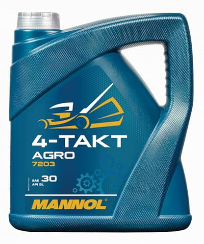 MANNOL 7203 SAE 30 Full Synthetic Lawn Mower Oil, Generator Lubricant, 4L - size: 4L