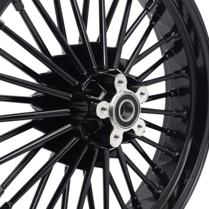 TOFR 19x2.5 18x3.5 Fat Spoke Black Wheels For Harley Sportster XL883N 10-22 - size: Front:19x2.5 Rear:18x3.5