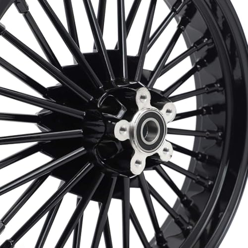 TOFR 19x2.5 18x3.5 Fat Spoke Black Wheels For Harley Sportster XL883N 10-22 - size: Front:19x2.5 Rear:18x3.5