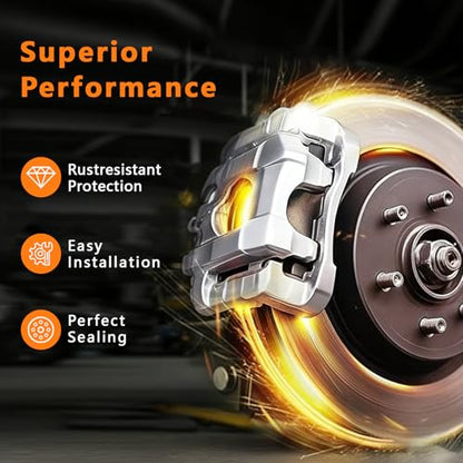 2 Pcs Brake Calipers Fit for 2012-2023 Subaru Crosstrek Forester Impreza XV Crosstrek, Rear Disc Brake Calipers Assembly w/Bracket Replace for 19B7028 19B7029 - size: 19B7028+19B7029