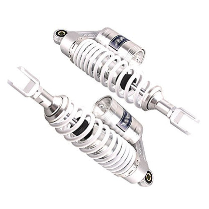 320mm Pair Rear Motorcycle Shock Absorbers Suspension Eye to Clevis Universal for Kawasaki Honda Yamaha Suzuki - color: 320mm White