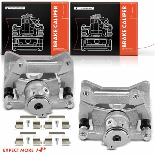 A-Premium Rear Left and Right Side Disc Brake Calipers with Bracket
