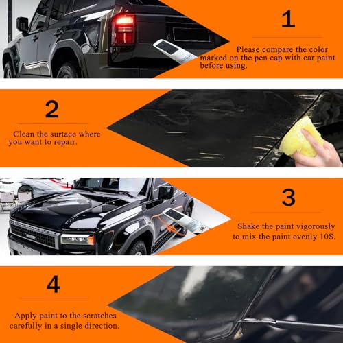 Car Touch up Paint(040 Super White/Ice Cap) Compatible with Toyota, Car Paint Pen Scratch Repair Two-In-One Touch Up Paint, Premium Car Scratch Remover for Deep Scratches - color: Ice Cap/Super White(040) for 2024 RAV4/2024 RAV4 Hybrid/2024 RAV4 Prime/202