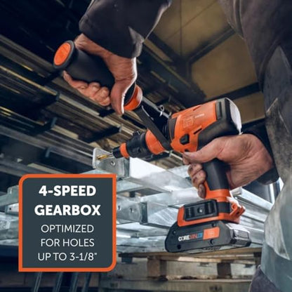 Fein 18V AS 4-Speed Cordless Drill/Driver Set with Hammer Function - Brushless PowerDrive Motor - Includes 8 QuickIN Accessories, 2 18 V 4Ah Batteries with Charger - ASCM18-4 QMP AS, 71161565090 - style: ASCM18-4 QMP AS QuickIN Top Set