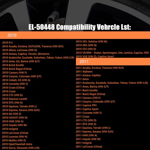 TPMS Relearn Tool for GM Tire Sensor, EL-50448 Auto Tire Pressure Monitor Sensor Activation Reset Tool, OEC T5 System Programming Training for Most GM Series Vehicles, Car Accessories
