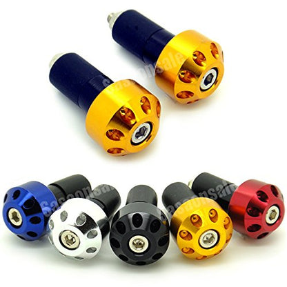 [GT-Speed] Compatible/Replacement for Motorcycle Bar Ends 7/8" Handlebar Grips Plug, Fits Honda Kawasaki Suzuki Yamaha BMW KTM Ducati Triumph (Read Product Description for Model & Year Specification) - color: Gold