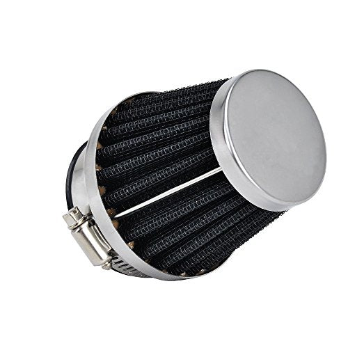 MUYI 2 Pack 50mm Motorcycle Air Filters Round Tapered Clamp-on Pod - size: 1.97 inches