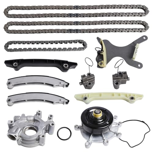 3.7L Timing Chain Kit with Water Pump Oil Pump for 2002-2010 Dodge Dakota, for Jeep Grand Cherokee, Liberty, for Mitsubishi Raider V6 Engine Timing Replacement Parts OE# 53021249AA 53021250AA - color: 3.7L Dodge Jeep