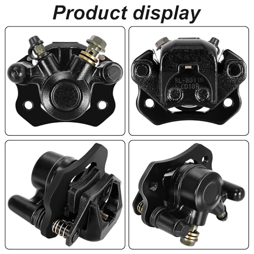RUTU Rear Brake Caliper for Chinese ATV Quad Go Kart Brake Caliper - color: Black, size: Left exhaust screw