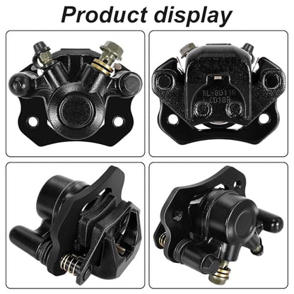 RUTU Rear Brake Caliper for Chinese ATV Quad Go Kart Brake Caliper - color: Black, size: Left exhaust screw