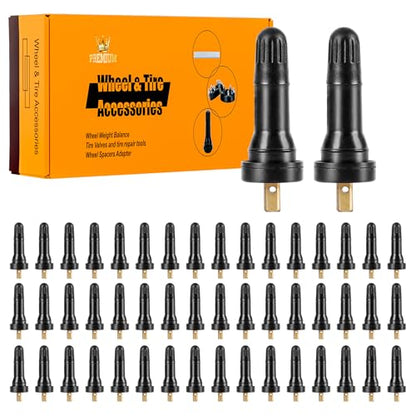50Pcs TR1520 Snap-in TPMS Tire Valve Stems, Fits 0.453" Rim Holes - size: TPMS