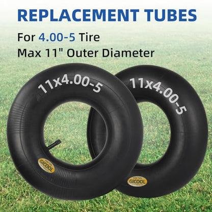 GICOOL 11x4.00-5 Inner Tubes, TR-13 Valve Stem 2 Pack - size: 11x4.00-5,TR-13