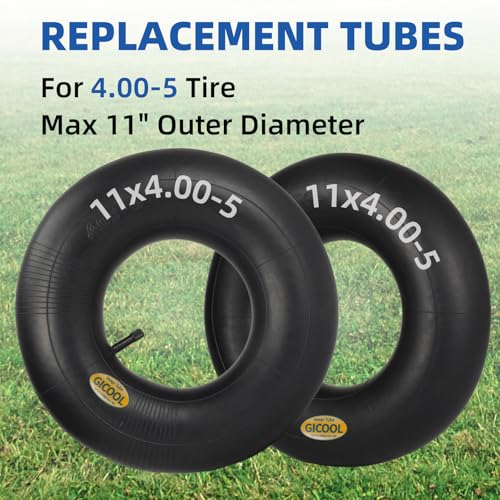 GICOOL 11x4.00-5 Inner Tubes, TR-13 Valve Stem 2 Pack - size: 11x4.00-5,TR-13